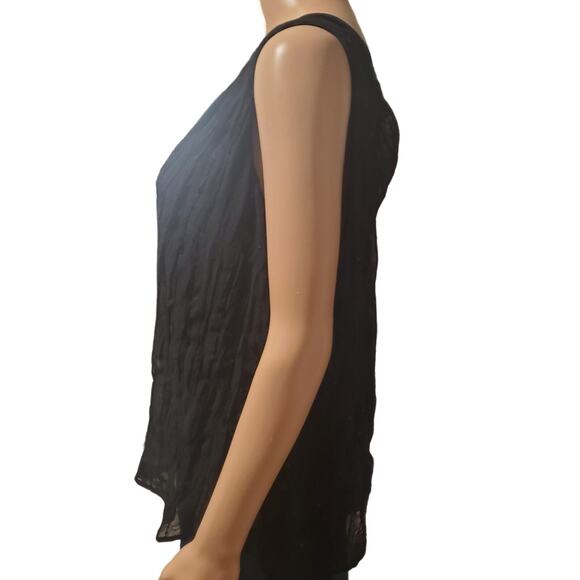 David Dart Collection Size 2X (TIGHT FITTING) 1X Sequin Black Sleeveless Blouse - Picture 3 of 9